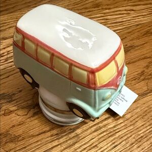 Contained Art Volkswagon Bus porcelain Container NWT
